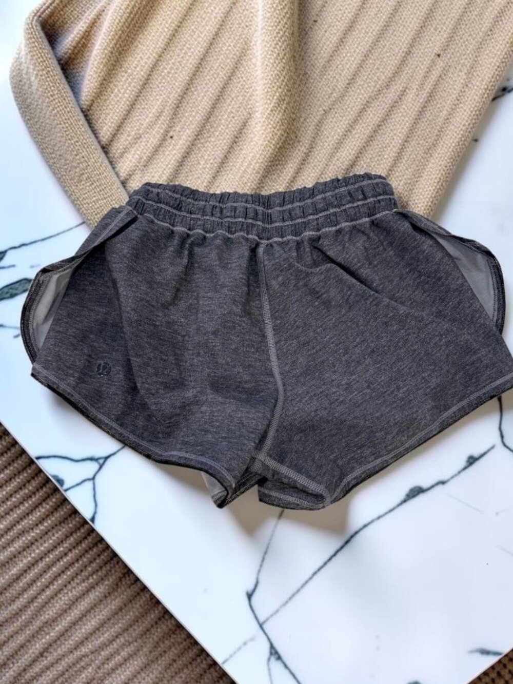 Lululemon Heather Grey Workout Shorts Size 2
